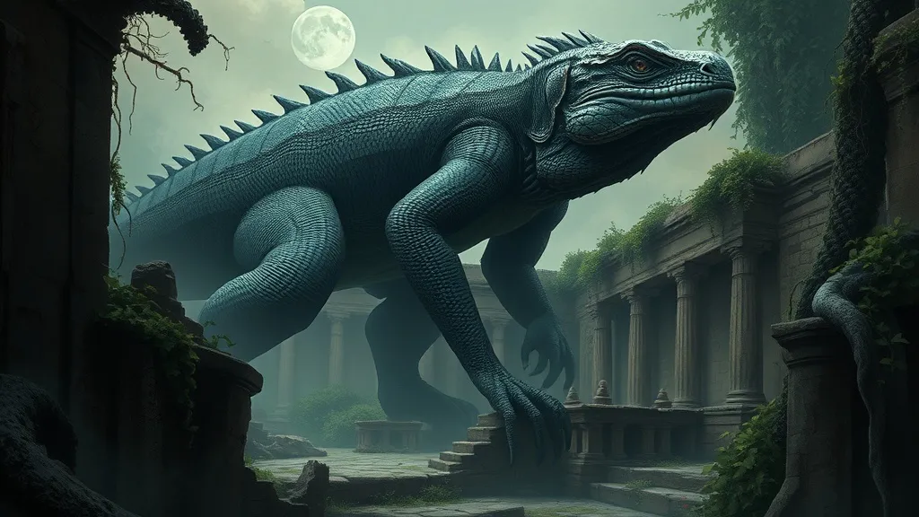 Dream symbol: giant lizard: scenarios: Dream about a Giant Lizard and Ancient Ruins