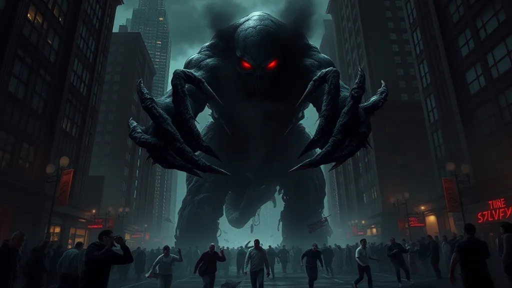 Dream symbol: giant monstrous body: scenarios: Dream of a giant monstrous body terrorizing