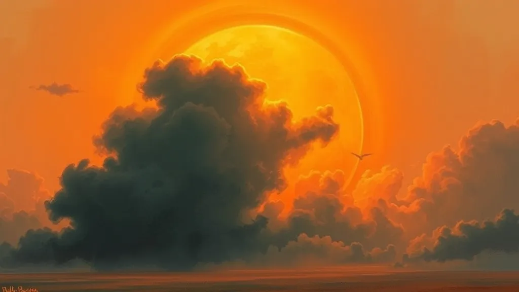 Dream symbol: giant orange sun: scenarios: Dream of a Giant Orange Sun Partially Obscured