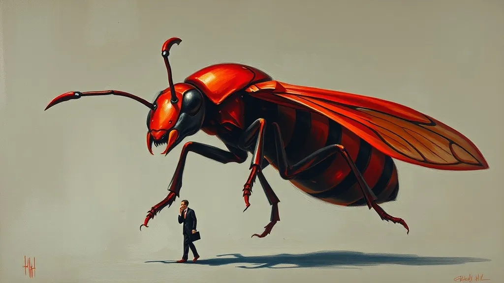 Dream symbol: giant red and black flying bug: demographics: Individuals Dealing with Irritating People or Situations