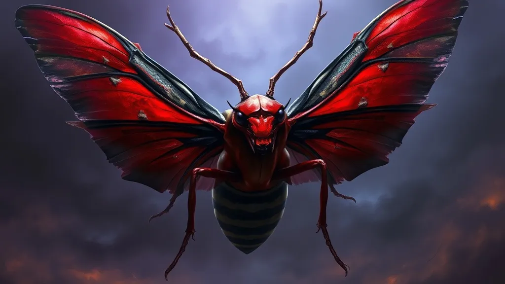 Decoding Dreams: Giant Red & Black Flying Bugs