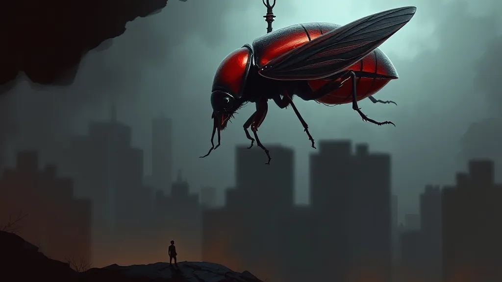 Dream symbol: giant red and black flying bug: symbolism: A Feeling of Being Trapped or Powerless