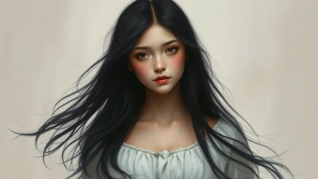Dreaming of a Girl in Black Hair & White Dress?