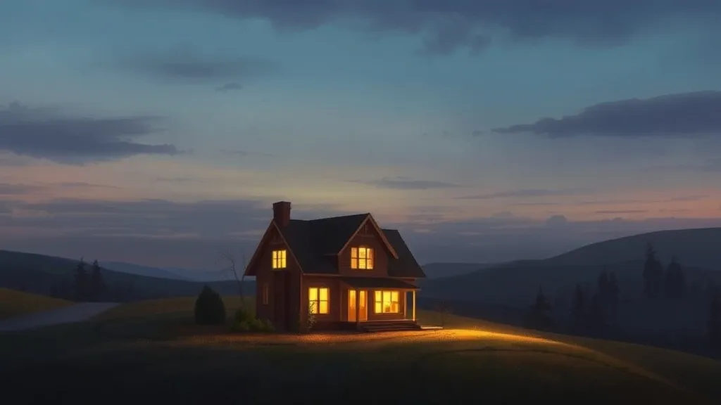 Dream symbol: glowing houses: symbolism: Emotional Security and Comfort