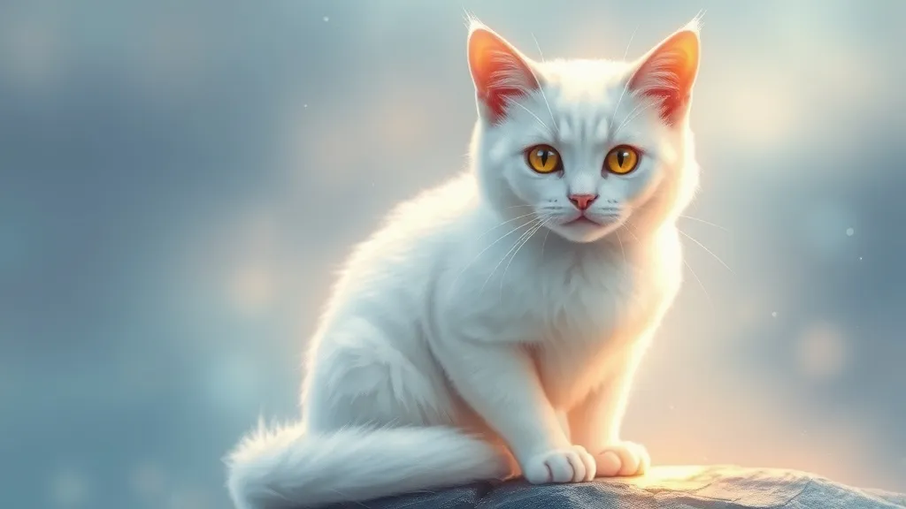 Dream symbol: glowing white cat: scenarios: The Glowing White Cat's Role in Your Dream