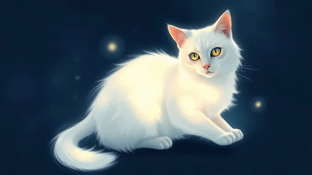 Dream symbol: glowing white cat: symbolism: Intuition and Psychic Abilities
