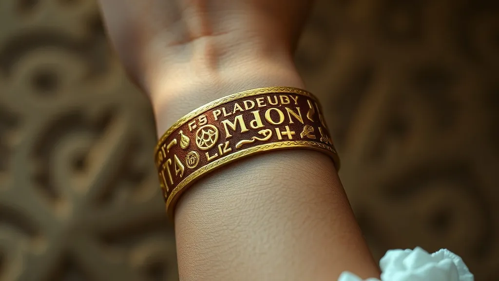 Dream symbol: gold bracelets: scenarios: Dream of a Gold Bracelet with Engraved Symbols