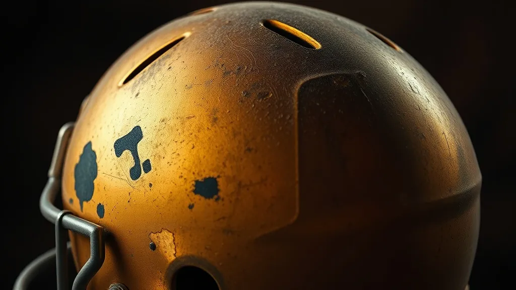 Dream symbol: gold football helmet: scenarios: Dream of a Tarnished Gold Football Helmet: Lost Glory or Diminished Success