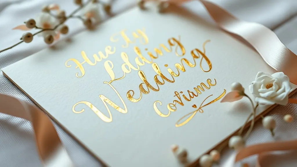 Dream symbol: gold lettering: scenarios: Dream of Gold Lettering on a Wedding Invitation