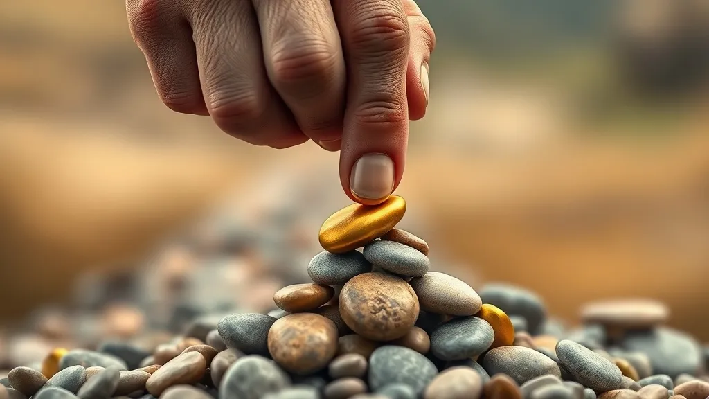 Dream symbol: gold pebbles: symbolism: Overcoming Obstacles and Challenges