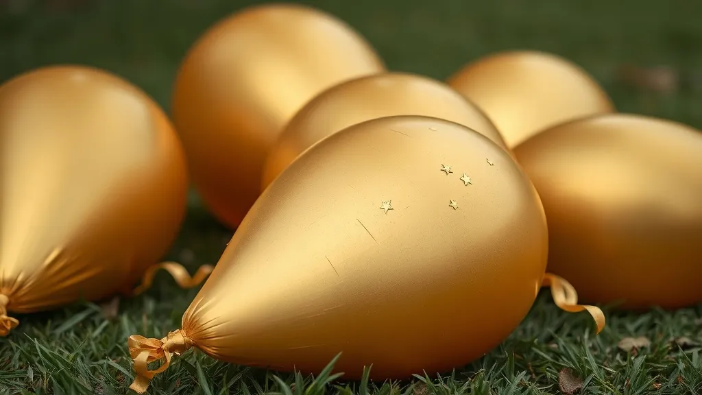 Dream symbol: balloons with golden decorations: scenarios: Dreaming of Deflated Gold-Decorated Balloons