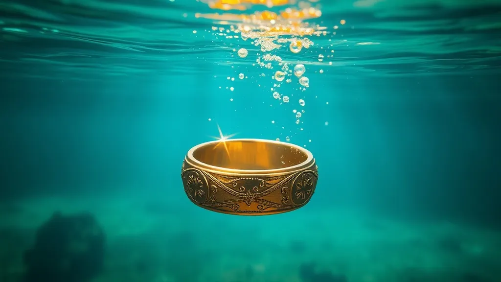 Dream symbol: golden big ring: scenarios: Dream about Losing a Golden Big Ring in Water