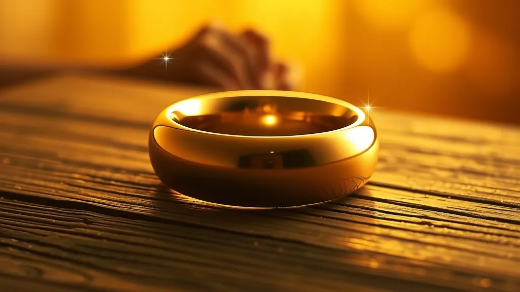 Dream symbol: golden big ring: symbolism: Manifestation of Strong Emotional Bonds