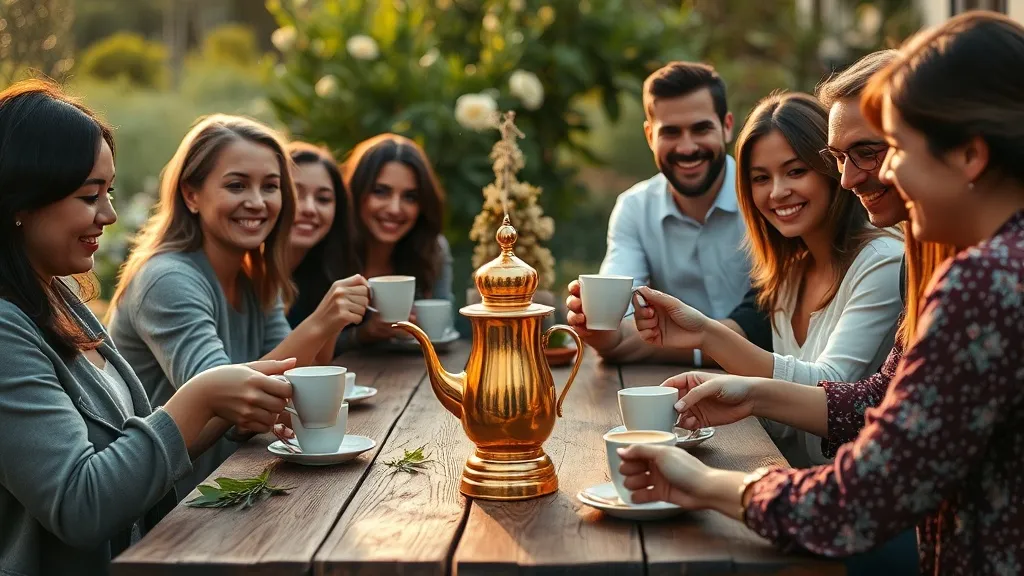 Dream symbol: golden coffee: scenarios: Dream of Sharing Golden Coffee with Others