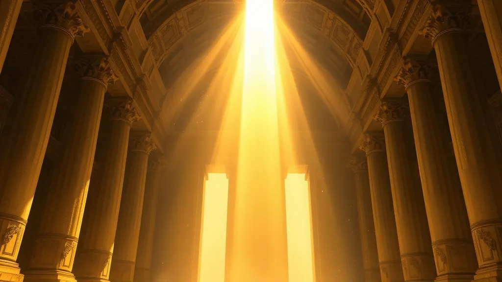 Dream symbol: pillar of golden light: scenarios: Dream of a Pillar of Golden Light in a Sacred Place