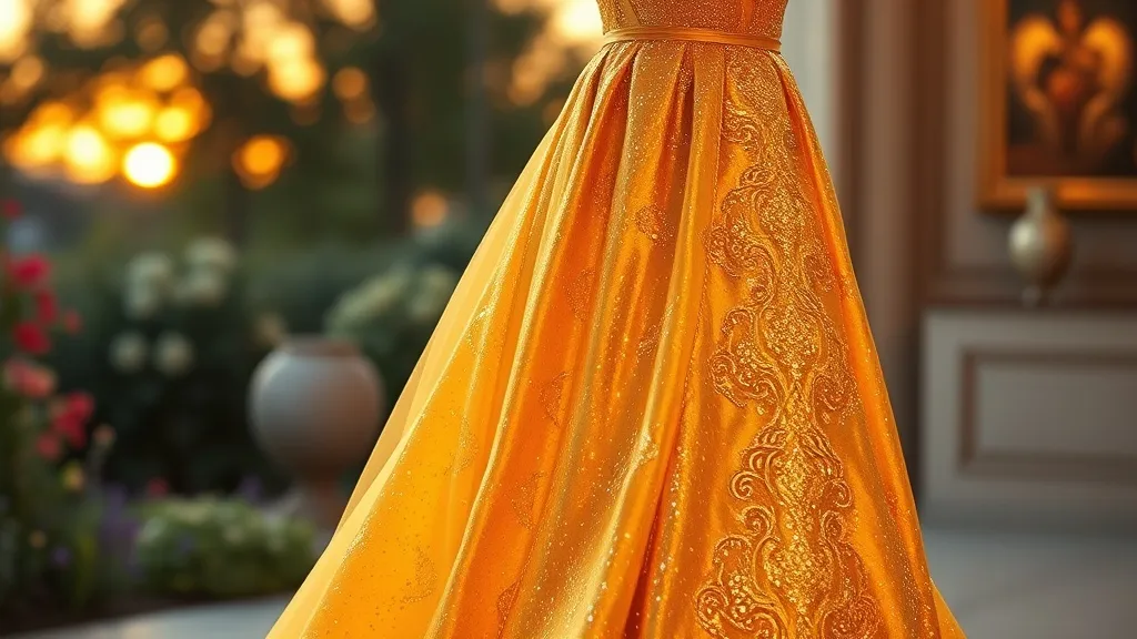 Dream symbol: golden wedding dress: scenarios: Dream about a Sparkling Golden Wedding Dress