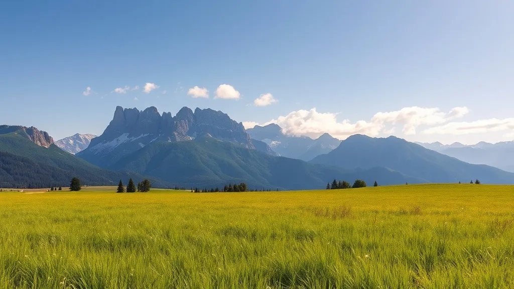 Dream symbol: grassland with mountains: symbolism: Depiction of Expansion and New Beginnings