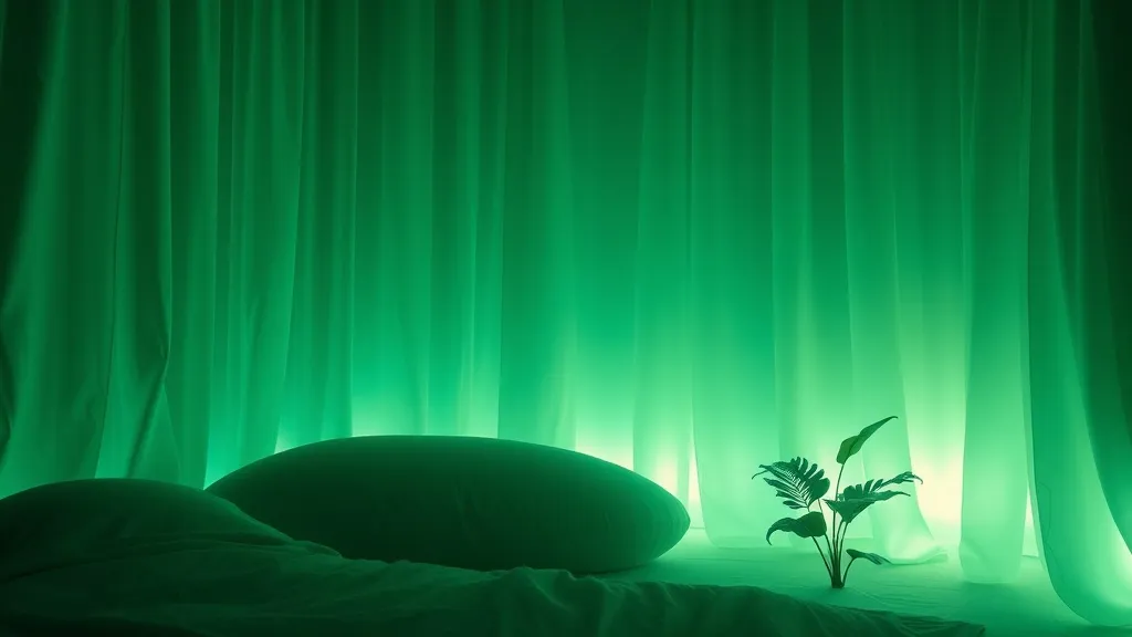 Dream symbol: green ambient lighting: symbolism: Emotional Balance and Serenity