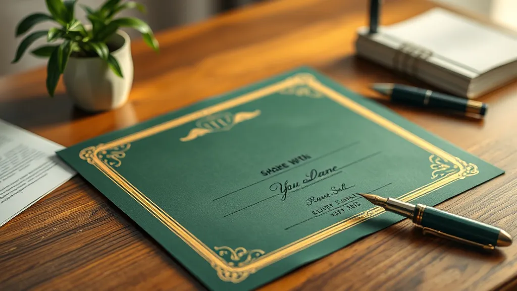 Dream symbol: green certificate: scenarios: Dream of Green Certificate with Your Name on It