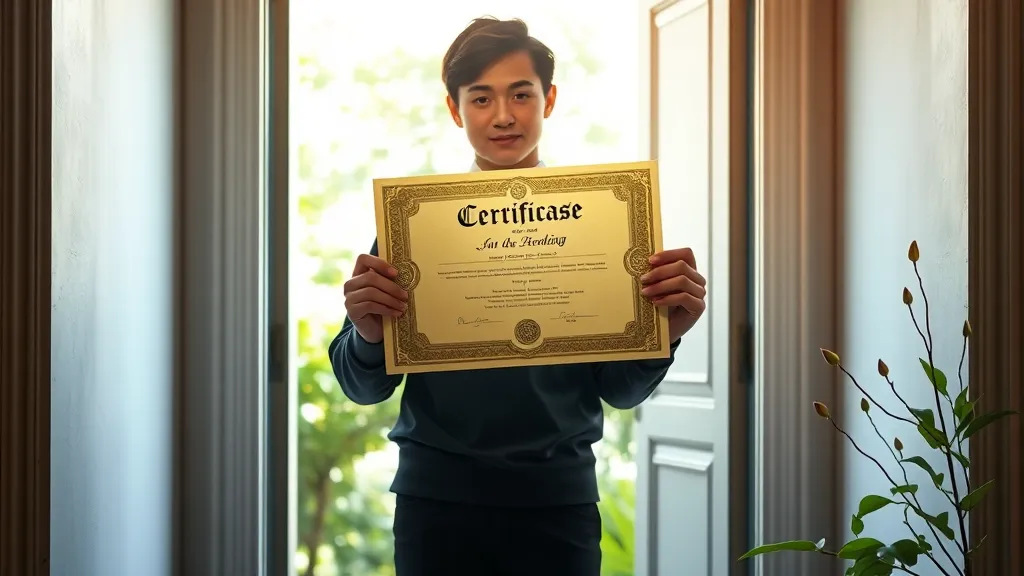 Dream symbol: green certificate: symbolism: Transition to a New Life Phase