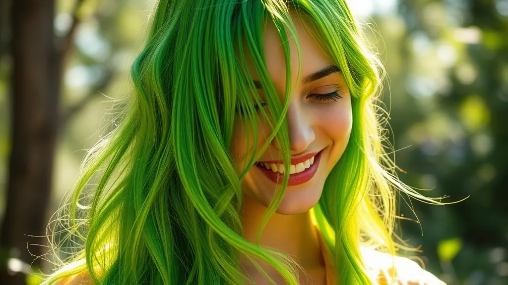 Dream symbol: dyed green hair: symbolism: Feeling Refreshed and Rejuvenated