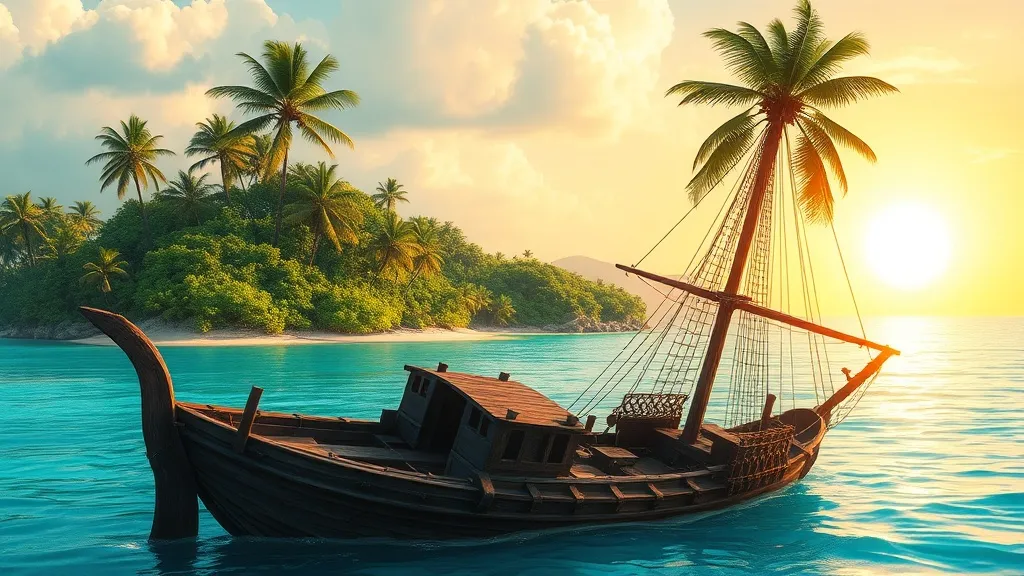 Dream symbol: green islands with coconut trees: scenarios: Dream of a Green Island with Coconut Trees and a Shipwreck