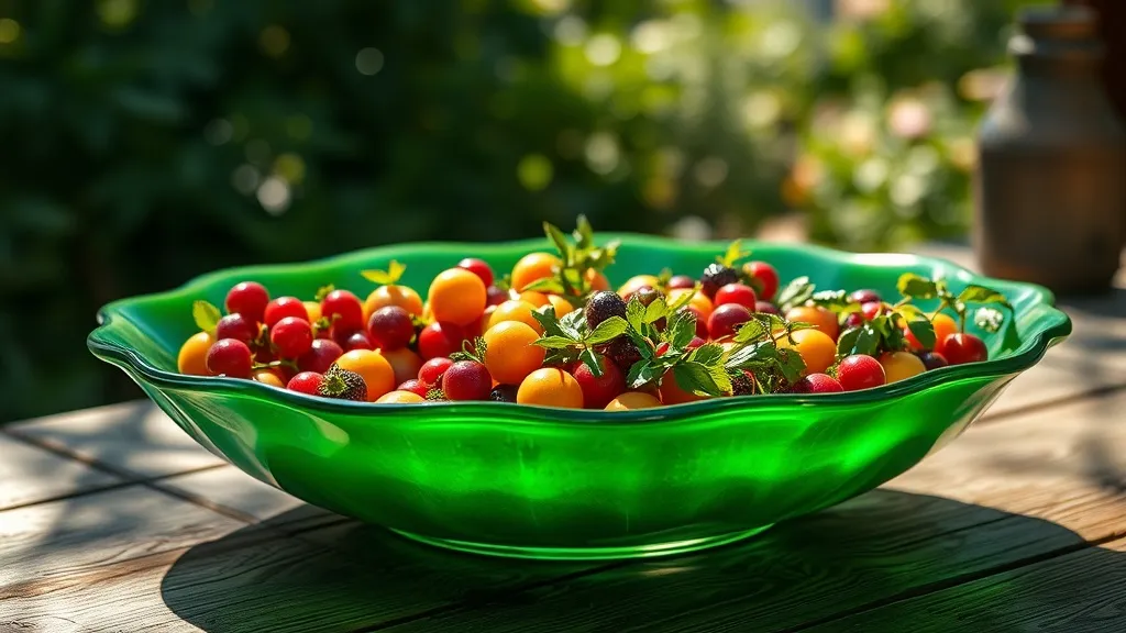 Dream symbol: green shining dish: symbolism: Abundance and Prosperity