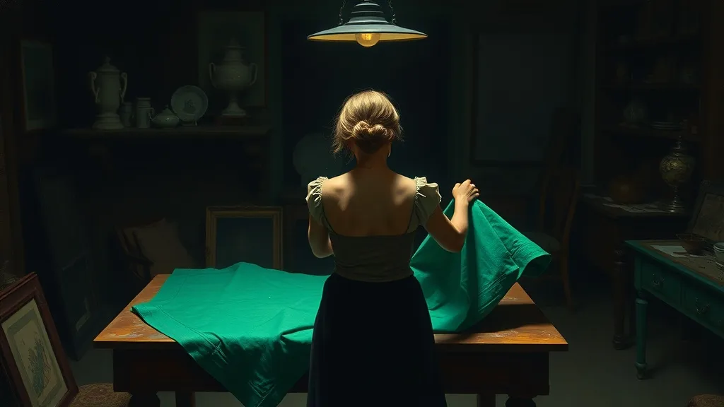 Dream symbol: green table cloth: scenarios: Dream about selling a green tablecloth