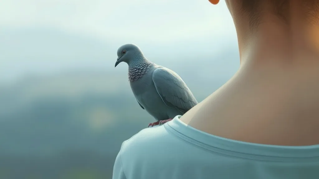 Dream symbol: grey dove: scenarios: Dreaming of a grey dove sitting on your shoulder