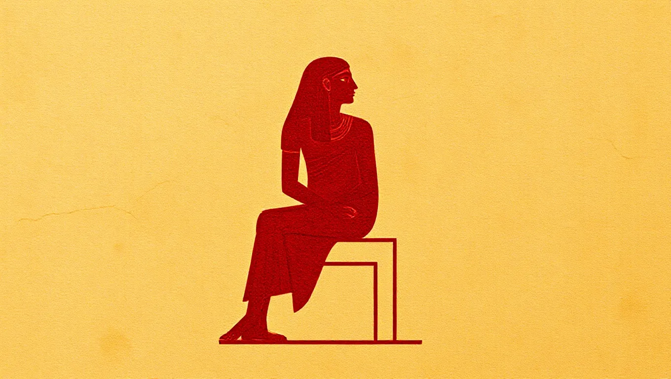 Dream symbol: hieroglyphics of a seated person in red: demographics: Symbolism Enthusiasts Focused on Color Red in Dreams Dream symbol: hieroglyphics of a seated person in red: demographics: Symbolism Enthusiasts Focused on Color Red in Dreams