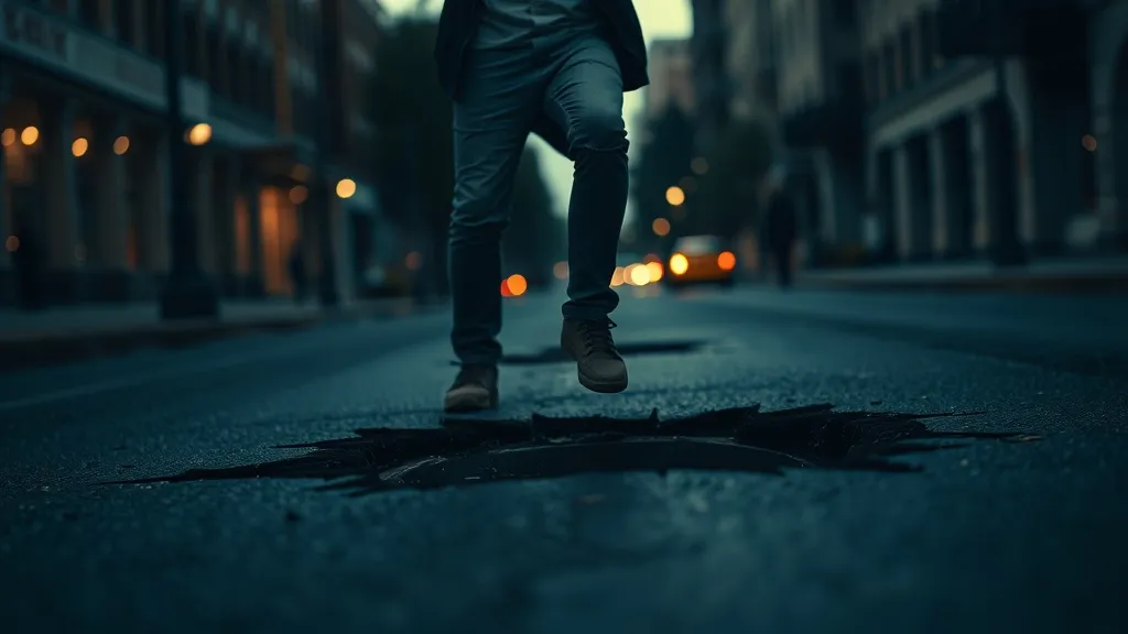 Dream symbol: hole in the street: scenarios: Dream of Walking into a Hole in the Street Unknowingly