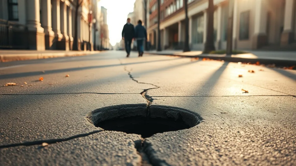Dream symbol: hole in the street: symbolism: Warning About Neglected Responsibilities