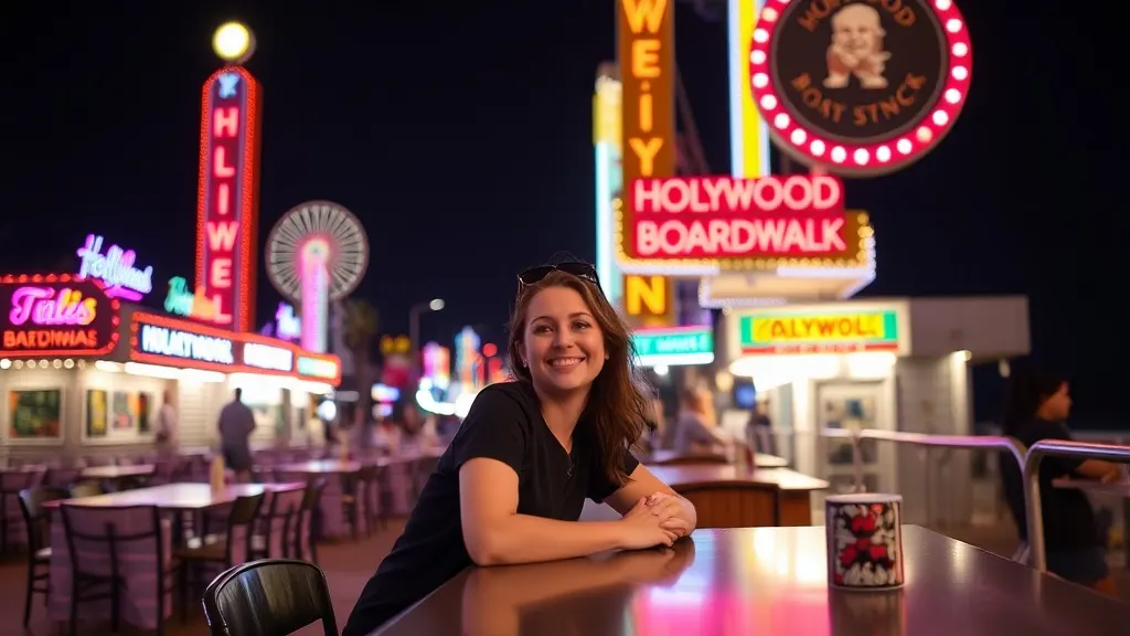 Dream symbol: hollywood board walk: scenarios: Dream of Eating at a Restaurant on the Hollywood Boardwalk