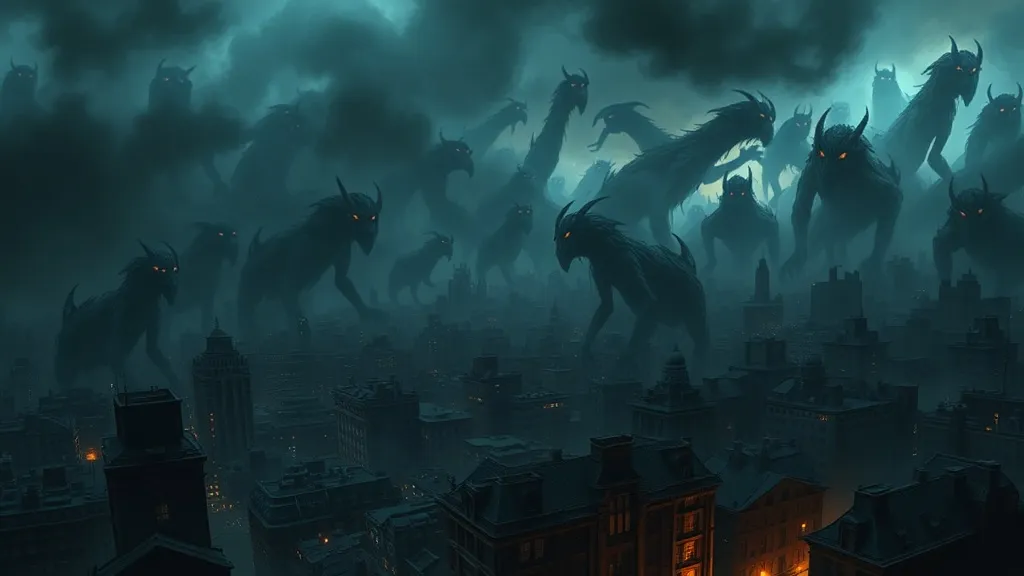 Dream symbol: horde of demons: scenarios: Dream about a Horde of Demons Attacking a City