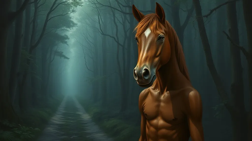 Dream symbol: human with horse head: scenarios: Dream About a Horse-Headed Human in an Unfamiliar Place: Entering the Unknown