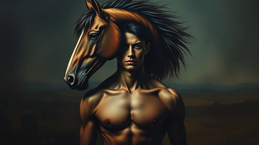 Dream symbol: human with horse head: symbolism: Primal Instincts and Base Desires