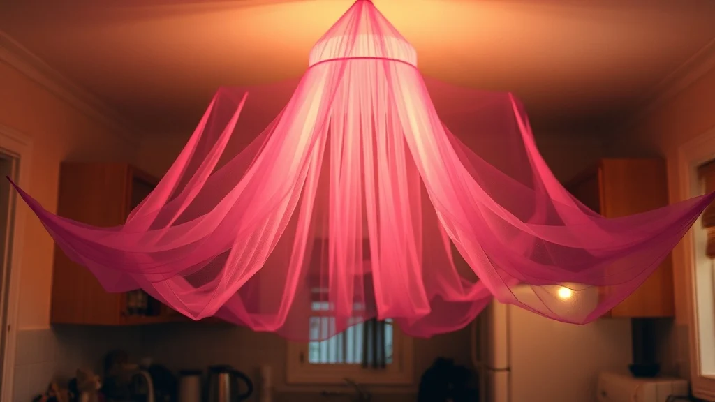 Dream symbol: pink mosquito net: scenarios: Dream of a pink mosquito net in your kitchen