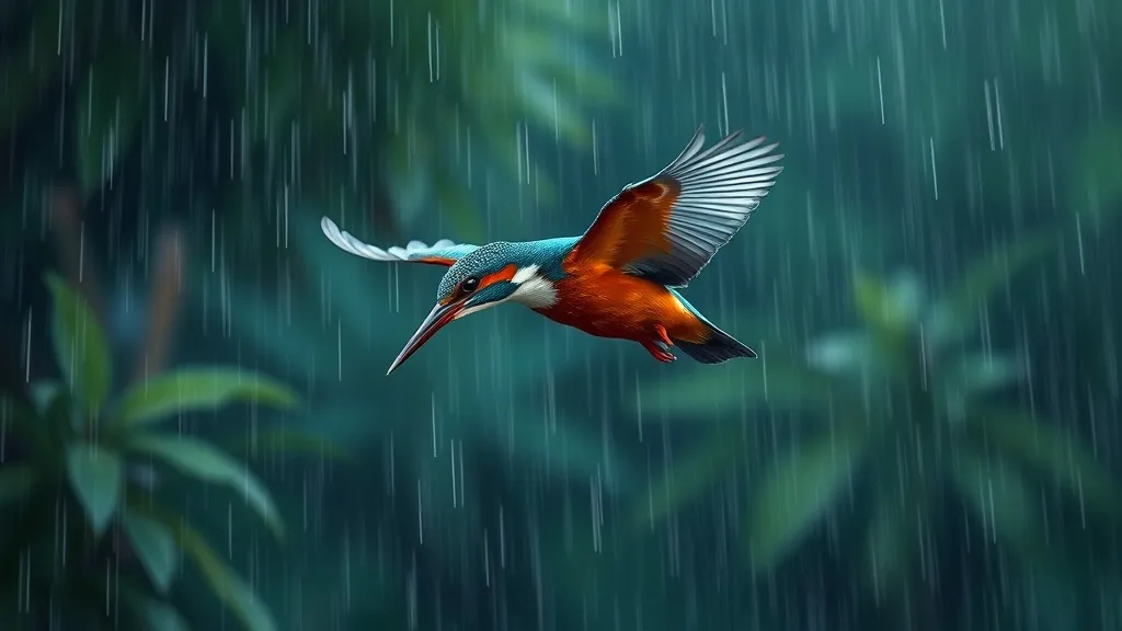 Dream symbol: kingfisher: scenarios: Dream About a Kingfisher and Rain