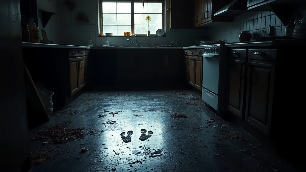 Dream symbol: kitchen floor: scenarios: Dream of a dirty kitchen floor