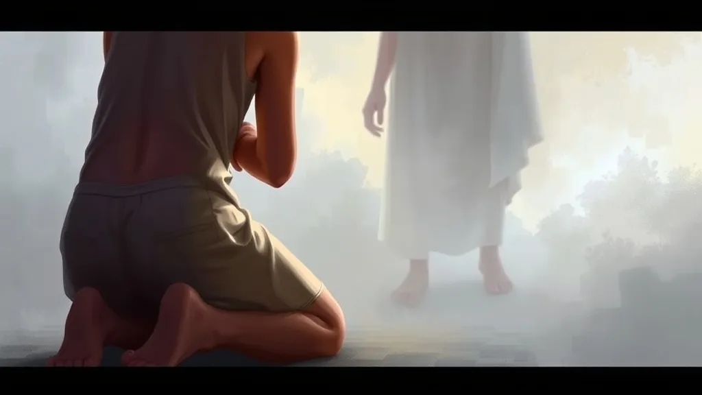 Dream symbol: kneeling and bowing: scenarios: Dreaming of Kneeling and Bowing to a Loved One