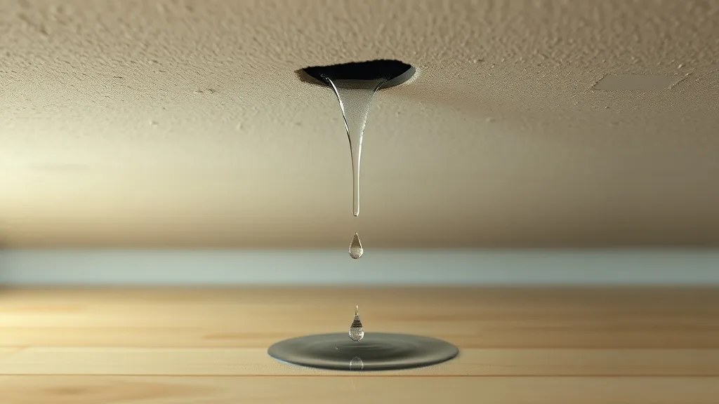 Dream symbol: leakage from ceiling: scenarios: Dreaming of a ceiling leak with clear water