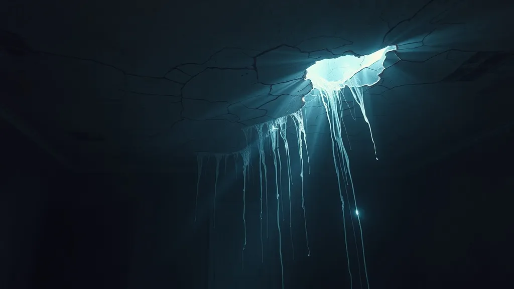 Dream symbol: leaking ceiling: symbolism: Spiritual Disconnection and Breakdown
