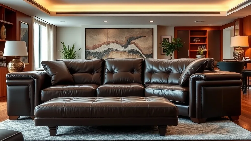 Dream symbol: leather sofa: scenarios: Dream of a Leather Sofa in a Living Room