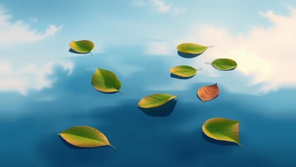 Dream symbol: leaves and water: scenarios: Dream of Leaves Floating on Calm Water