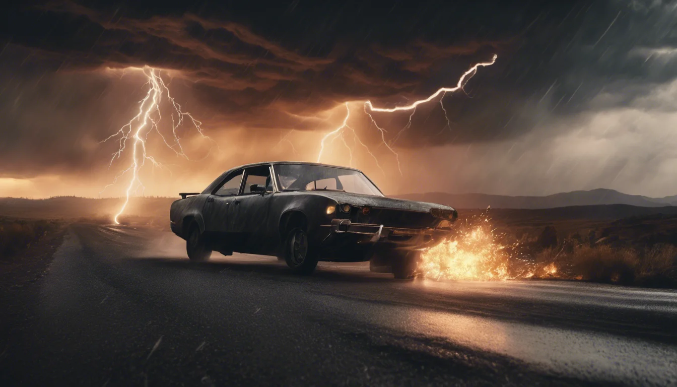 Dream symbol: lightning: scenarios: Dream of Lightning Striking a Car