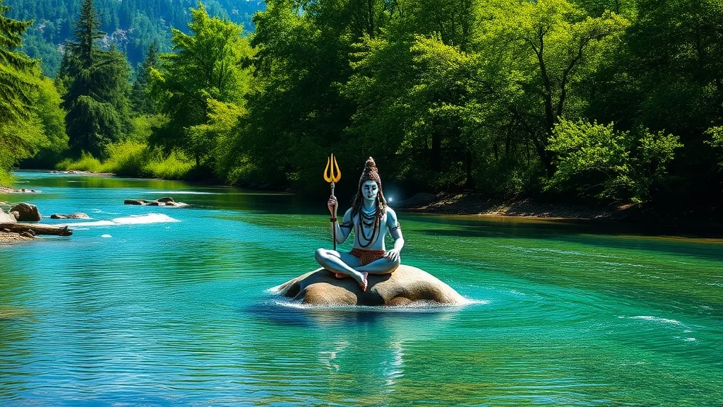 Dream symbol: lord shiv's water: scenarios: Dream of Lord Shiva Bathing in Water