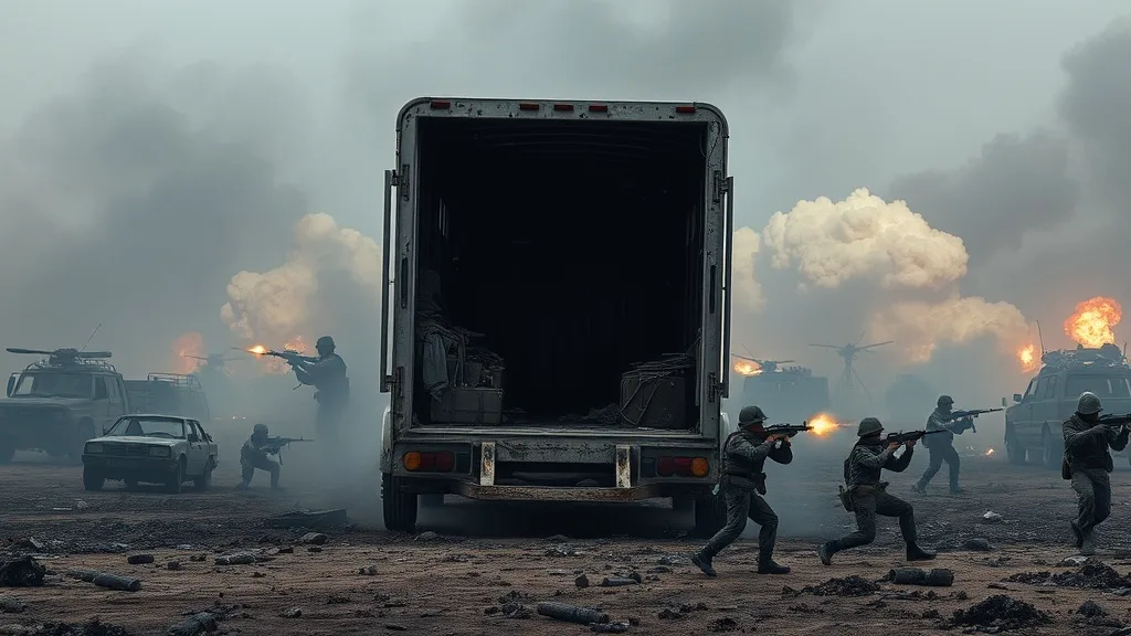 Dream symbol: luggage trailers: scenarios: Dream of a luggage trailer being in a war zone