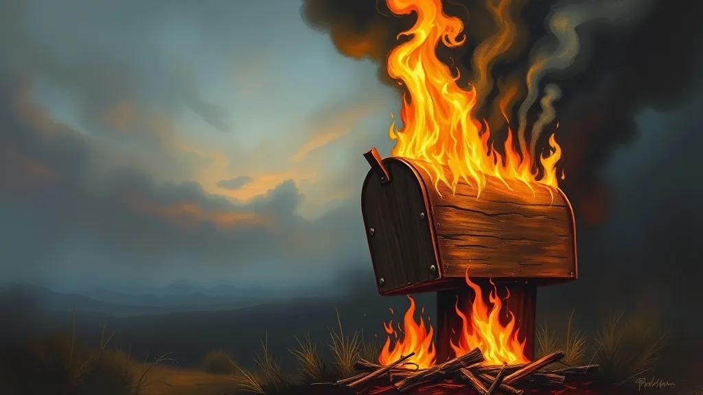 Dream symbol: mailbox: scenarios: Dreaming of a Mailbox on Fire
