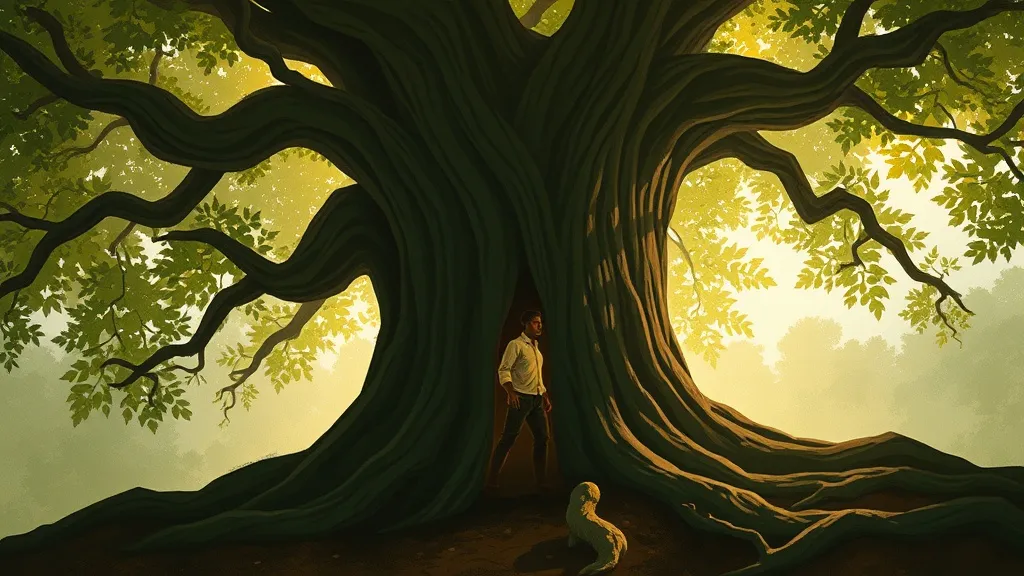 Dream symbol: man entering the tree: symbolism: A Symbol of Strength and Resilience