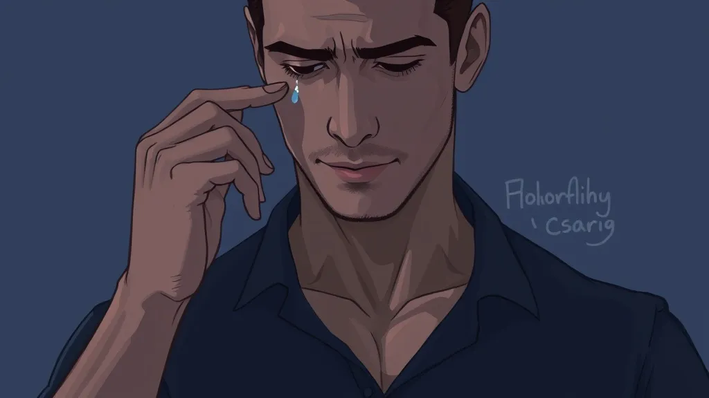 Dream symbol: guy wiping tears: symbolism: Regaining Control and Self-Mastery